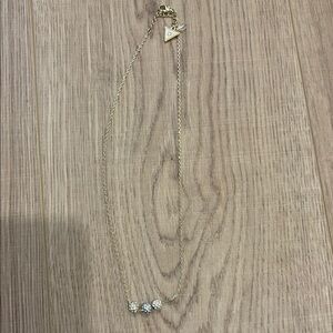 Guess Gold Necklace with Crystal Charms